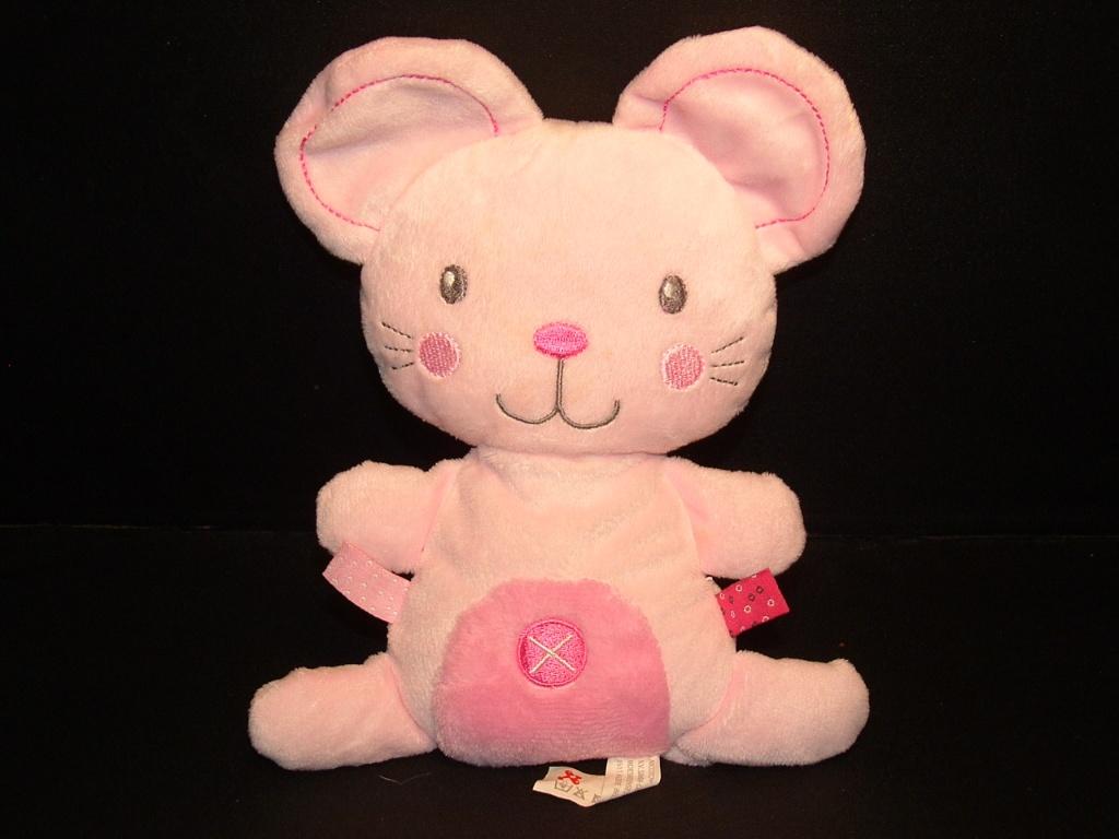 NICOTOY SIMBA DICKIE MUIS VELOURS LICHTROZE MET ROZE, Verzenden, Nieuw, Overige typen