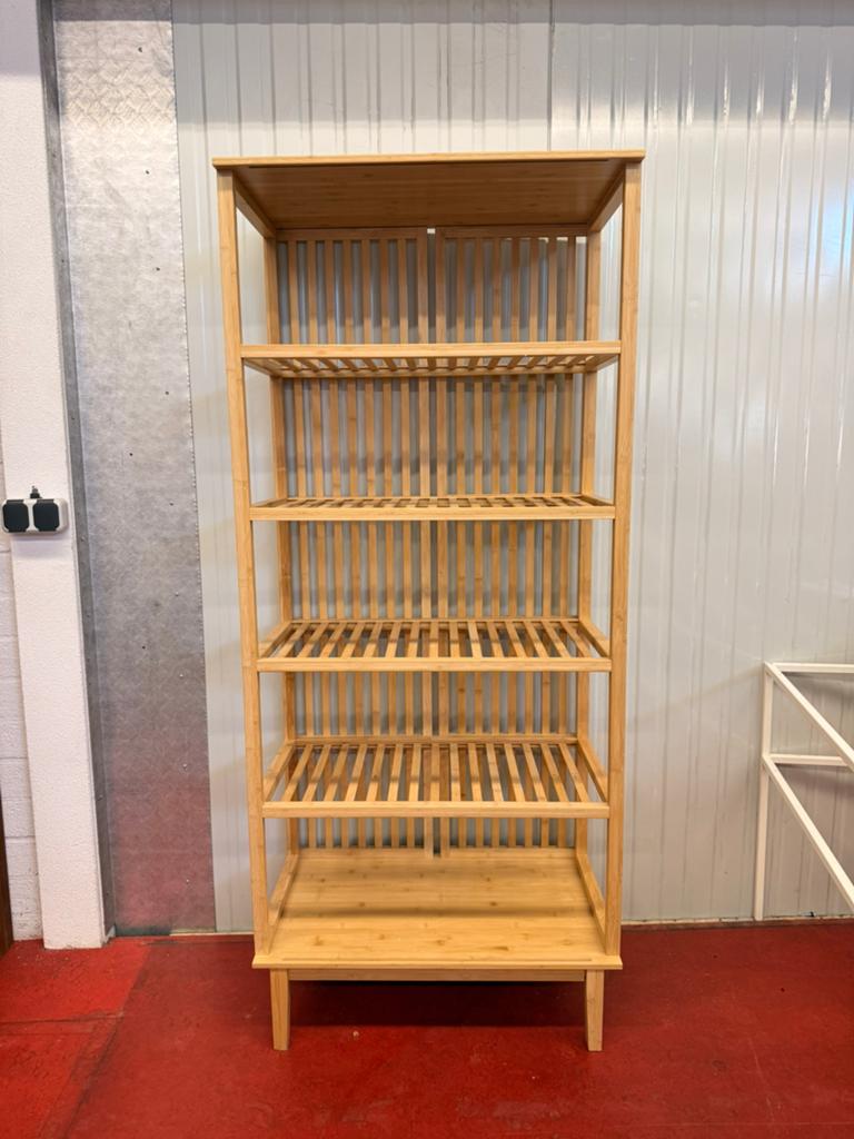 Kast bamboe met schuifdeur h185xd44xb79 cm, Ophalen of Verzenden, Zo goed als nieuw