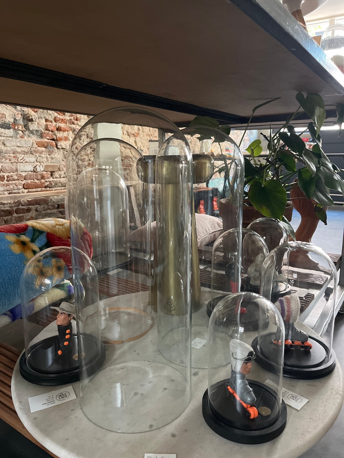 Grote Oude Glazen Stolp ongeveer 46cm Hoog, Glas, Ophalen, Gebruikt
