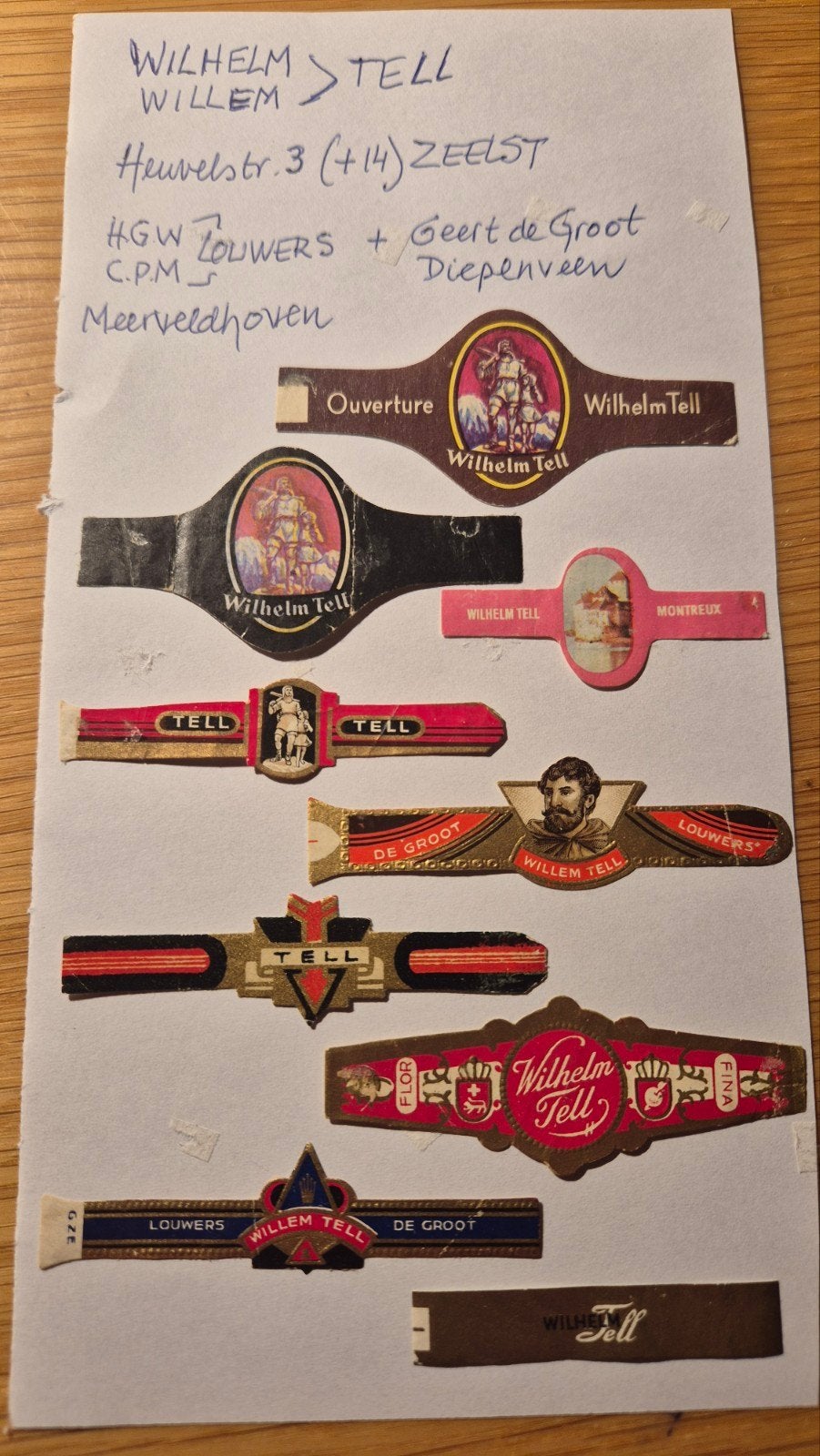 Sigarenbanden ZEELST, Verzamelen, Ophalen, Zo goed als nieuw, Sigarenbandjes