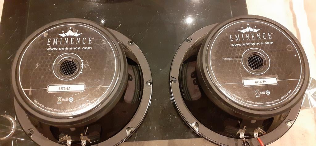 Eminence Beta 8A speakers 225 watt rms 4 stuks beschikbaar, Audio, Tv en Foto, Luidsprekers, Ophalen of Verzenden, 120 watt of meer