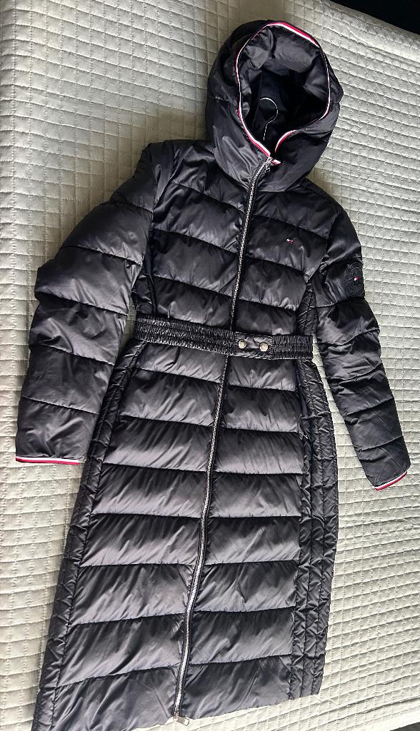 Tommy Hilfiger lange winterjas, Ophalen, Blauw, Zo goed als nieuw, Maat 34 (XS) of kleiner