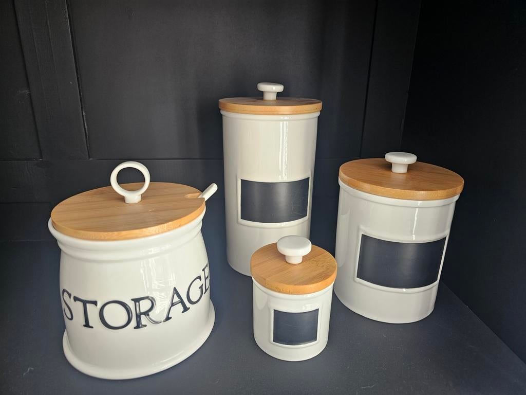 Riviera Maison voorraadpotten, Ophalen, Zo goed als nieuw, Overige materialen, Pot, Bus of Blik