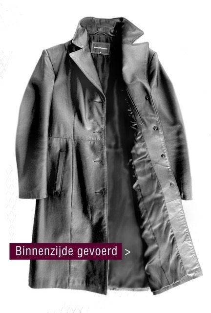Damesjas leer zwart mt 38 midi gevoerd Kwaliteit Nieuwstaat, Ophalen of Verzenden, Zo goed als nieuw, Maat 38/40 (M), Zwart