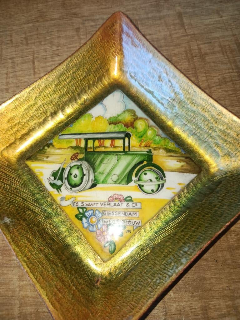 Vintage asbak/schaaltje met wals van F.A. S. van 't Verlaat, Ophalen of Verzenden