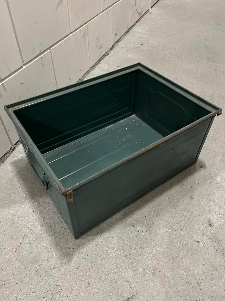 Schäfer industriele kist groen, Doe-het-zelf en Verbouw, Kratten en Dozen, Ophalen, Zo goed als nieuw, Krat, Minder dan 35 cm