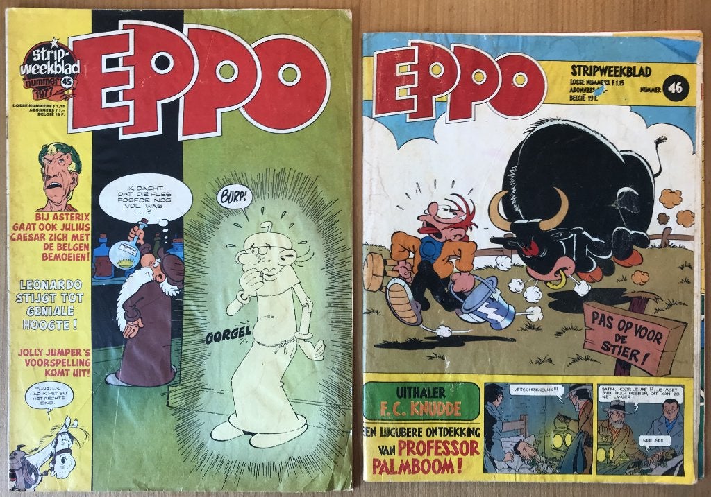 Eppo stripblad 2 x, Gelezen, Europa, Ophalen of Verzenden, Meerdere comics