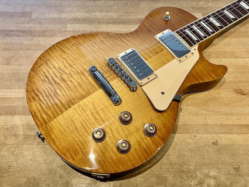 Gibson 2024 Les Paul Studio Figured Dirty Lemon Burst, Ophalen of Verzenden, Zo goed als nieuw, Solid body, Gibson