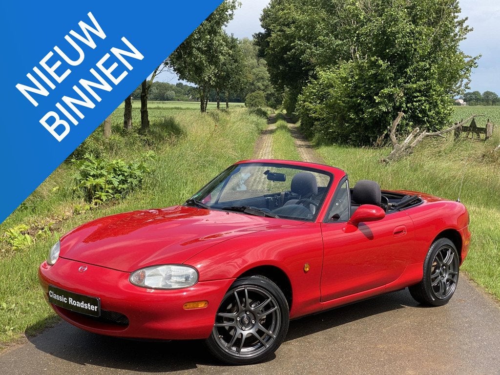 Mazda MX-5 NB 1.6i 110PK NETTE STAAT!, Auto's, Mazda, Zwart, 4 cilinders, Cabriolet, Bedrijf