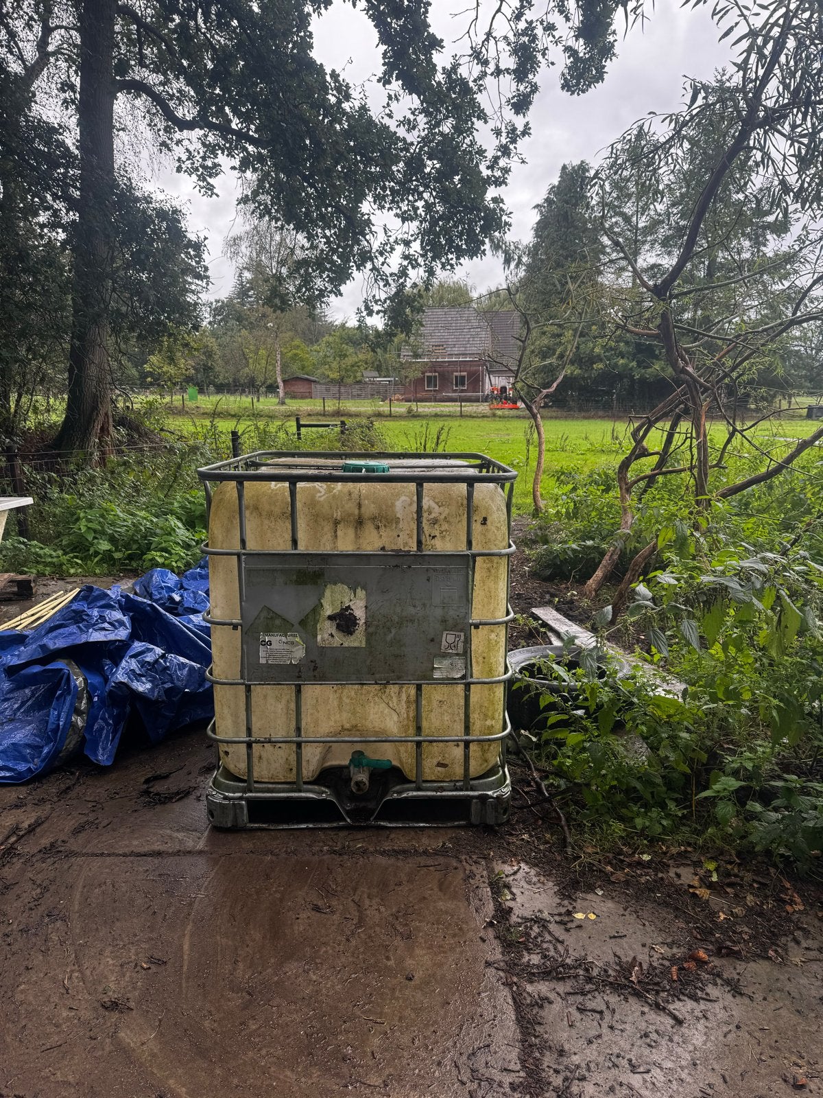 IBC container 1000 liter met kraan, Kunststof, Gebruikt, Met kraantje, 150 liter of meer