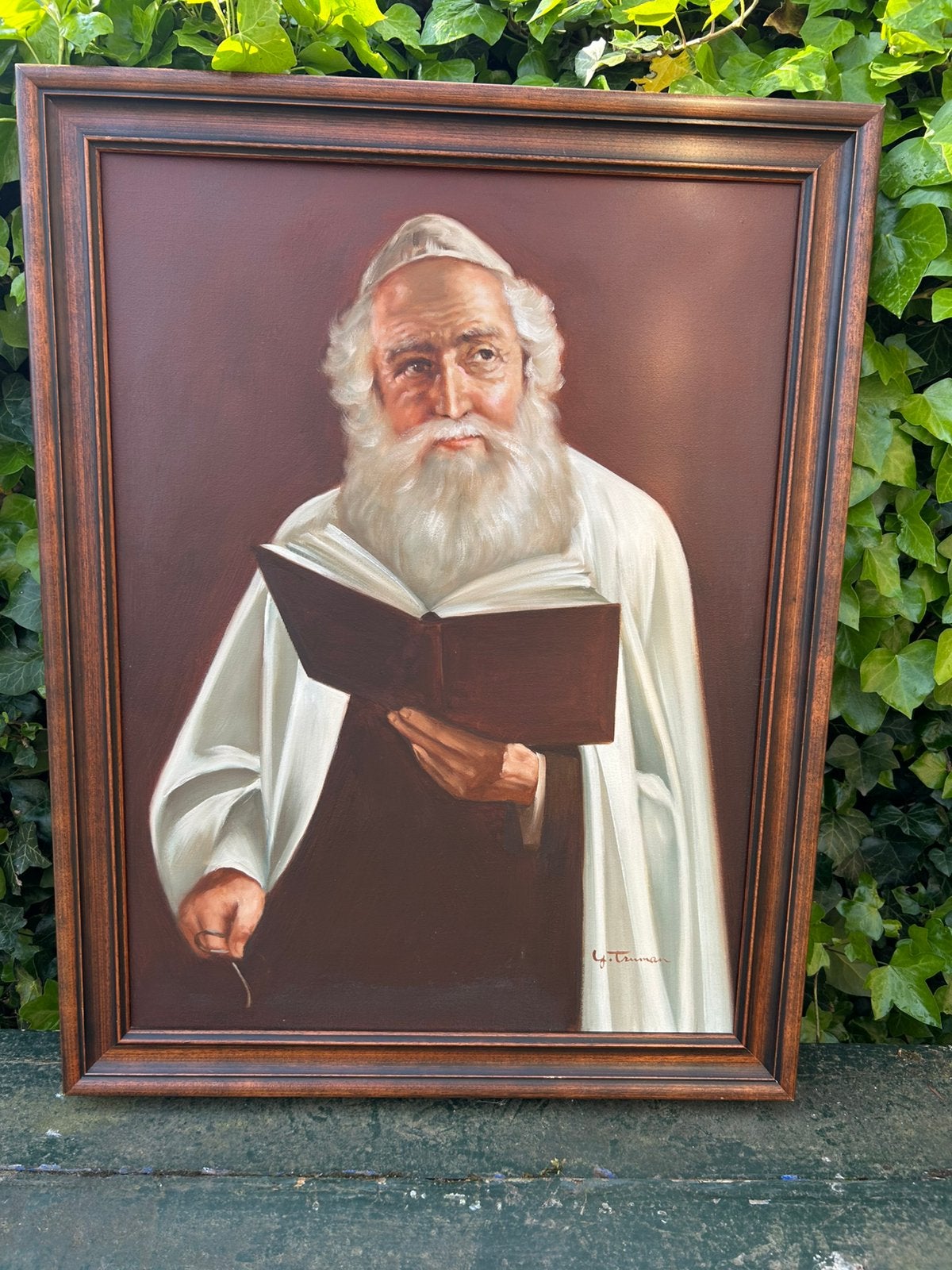 Schilderij van een rabbi, Ophalen