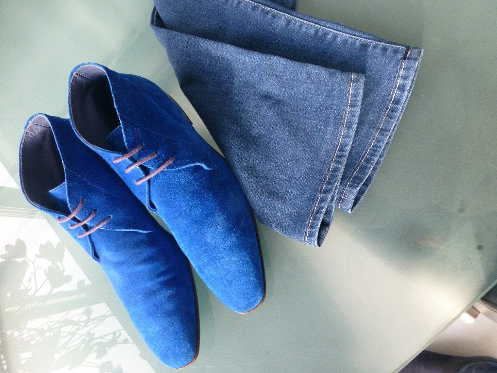 Greve suede. Maat 6,5, Blauw, Ophalen of Verzenden, Zo goed als nieuw, Greve