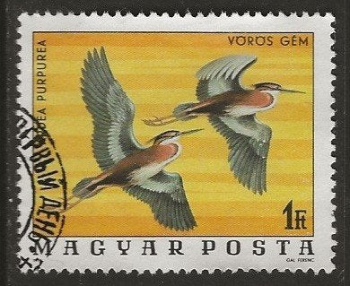 Hongarije 15, reiger, Verzenden, Gestempeld