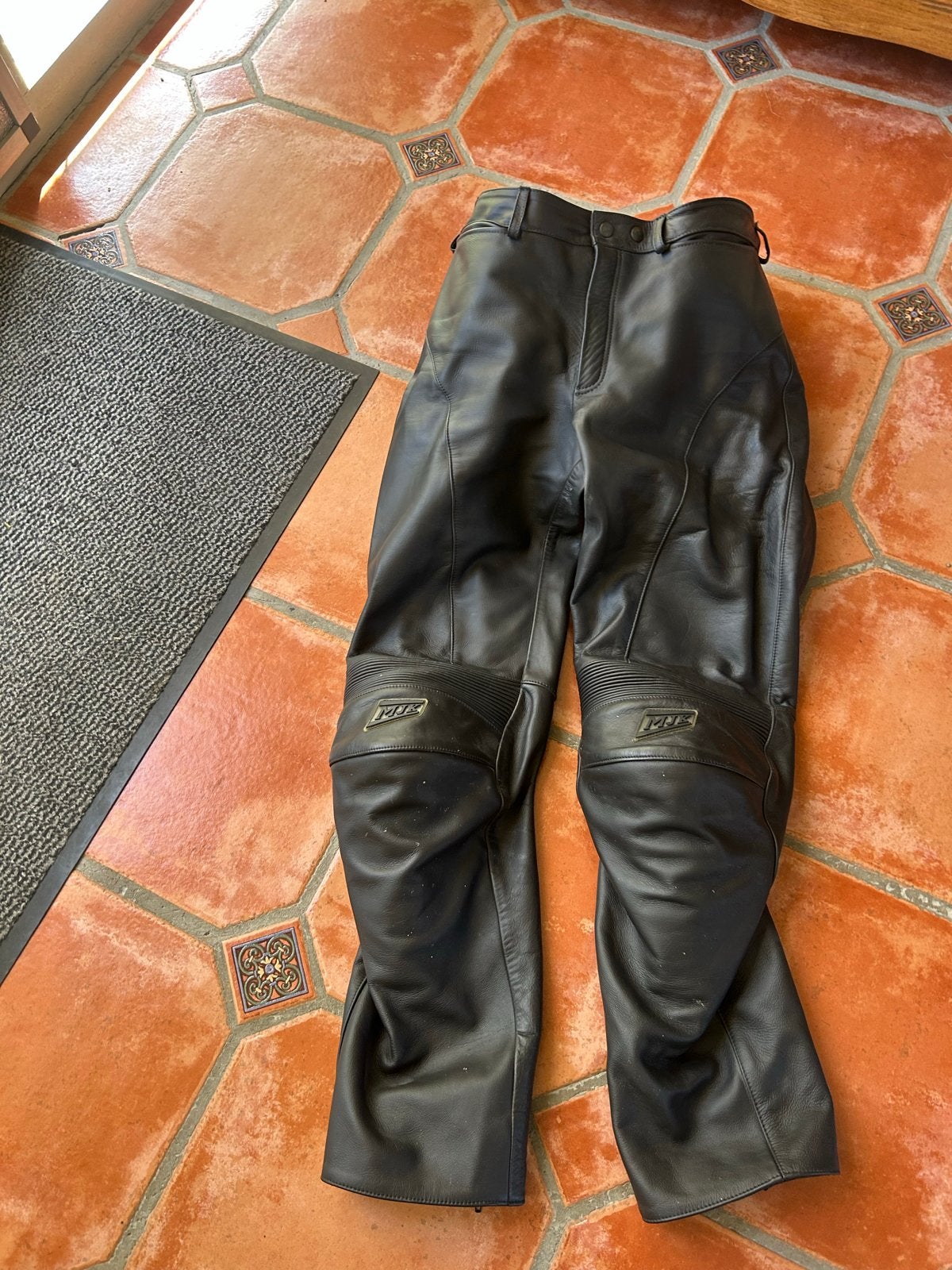MJK Leathers leren danes motorbroek, maat 42, met protectie, Ophalen of Verzenden, Tweedehands, Dames, Broek | leer
