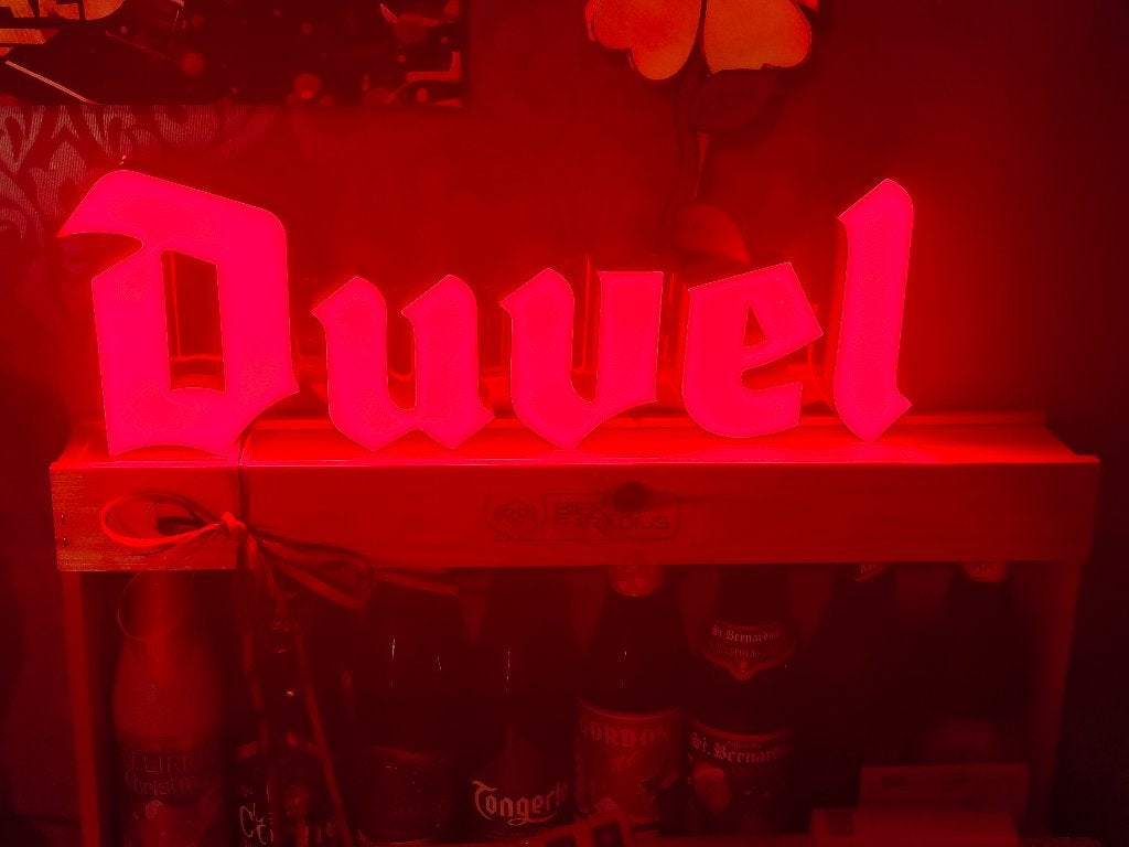 Duvel Bier reclame verlichting, Ophalen of Verzenden, Nieuw, Reclamebord, Plaat of Schild, Duvel
