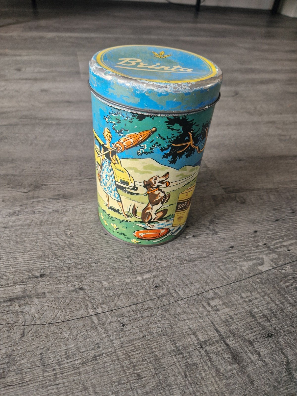 Oude Brinta Blik - Vintage Voorraadbus, Ophalen of Verzenden, Gebruikt, Overige, Overige merken
