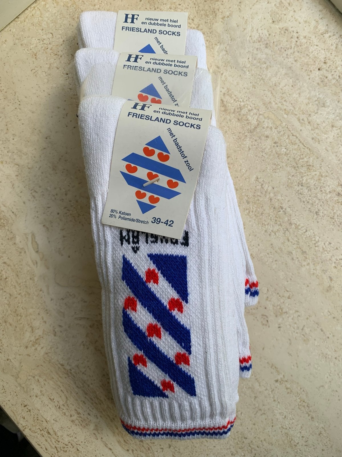 3 paar Friesland Sokken - Nieuw, Kleding | Dames, Sokken en Kniesokken, Wit, Nieuw, Ophalen of Verzenden