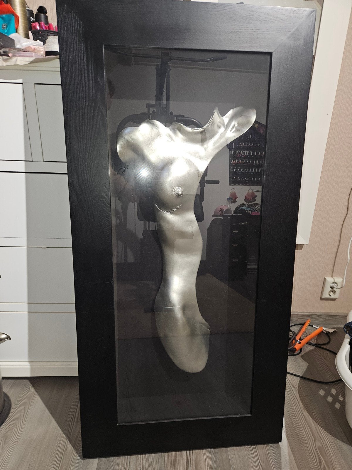 3D gipsafdruk van vrouw, Ophalen