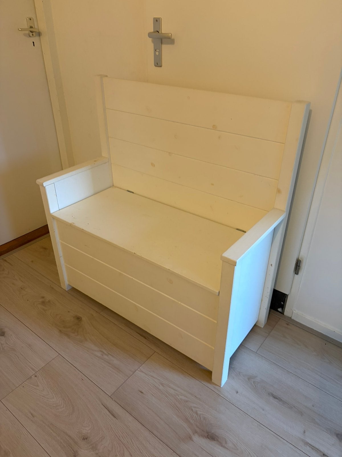Houten bankje met Opbergruimte, Huis en Inrichting, Woonaccessoires | Kisten, Ophalen, Zo goed als nieuw, 50 tot 100 cm, Minder dan 50 cm