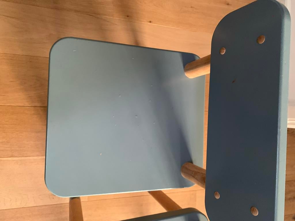 Twee blauwe Flexa kinderstoeltjes, Kinderen en Baby's, Kinderkamer | Tafels en Stoelen, Ophalen of Verzenden, Gebruikt, Stoel(en)