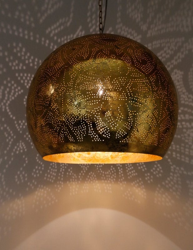 Oosterse Filigrain Hanglamp XL Goud - Nieuw in doos, Ophalen, Nieuw, Metaal