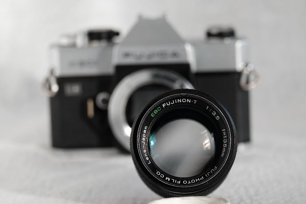 Fujica Fuji ST 801 + 55/1.8, 28/3.5, 100/2.8, 135/3.5, Ophalen of Verzenden, Gebruikt, Spiegelreflex, Fuji
