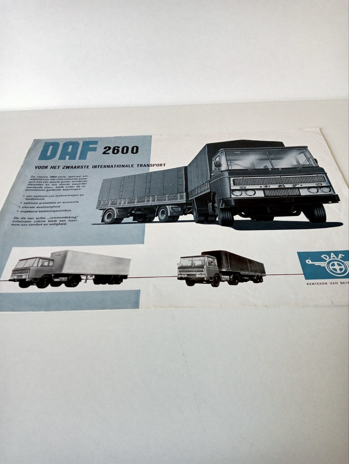 DAF 2600 Vrachtwagen Brochure - Origineel uitgave, Van Doorne's Automobielfabriek N.V., Nieuw, Ophalen of Verzenden, Overige merken