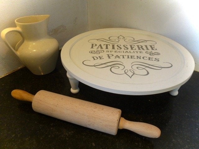Brocante taart plateau / bord / pattisserie / bakkerij, Ophalen of Verzenden