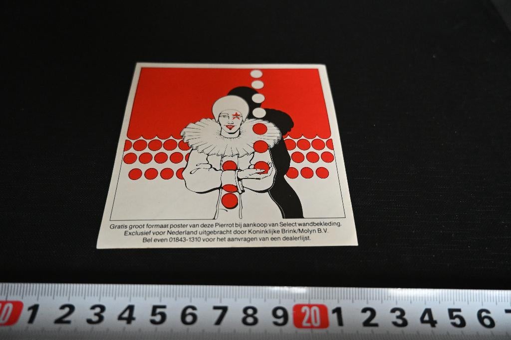 sticker Pierrot Koninklijke Brink / Molyn bv, Ophalen, Zo goed als nieuw