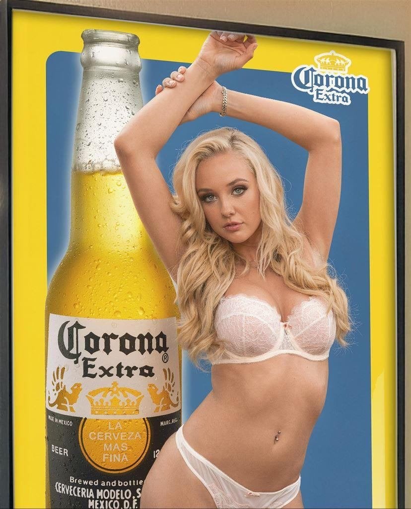 Corona Bier Sexy Pin up mancave poster, Verzenden, Nieuw, A1 t/m A3, Film en Tv