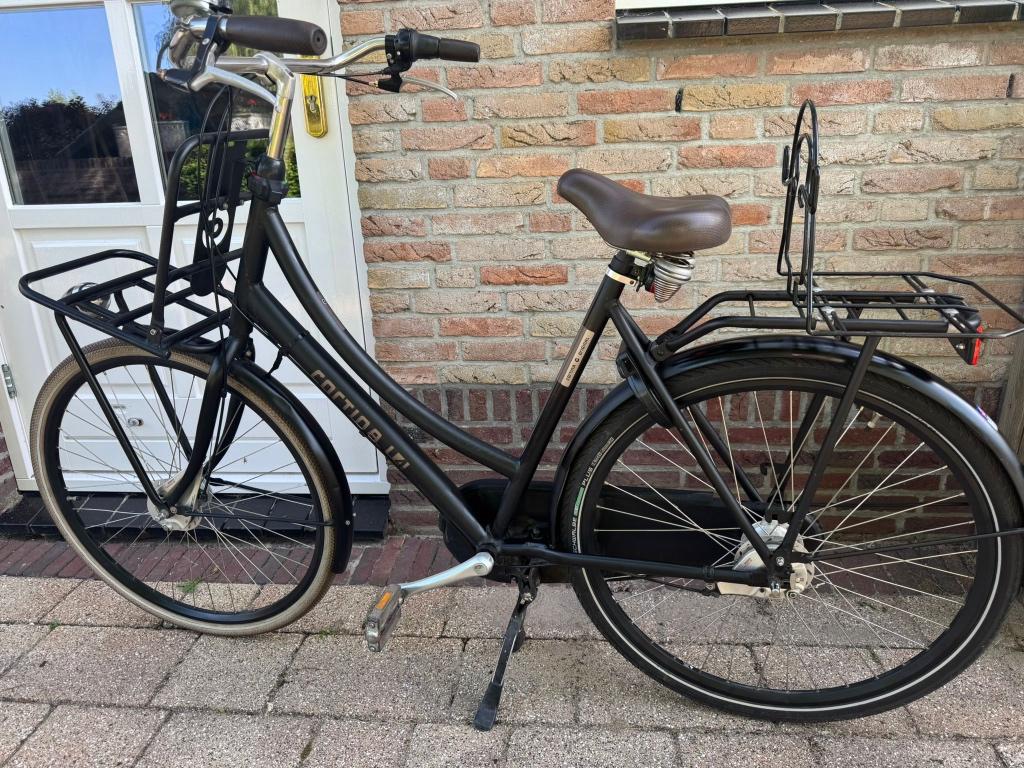 Cortina fiets zwart, jongens/meiden, 28inch, framehoogte 56, Fietsen en Brommers, Versnellingen, Schijfrem, Ophalen, Overige merken