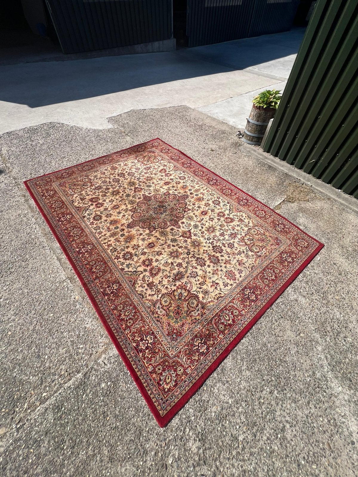 Exclusief Vintage Frado Super Keshan Tapijt 250x350, Ophalen, 200 cm of meer, 200 cm of meer, Geel