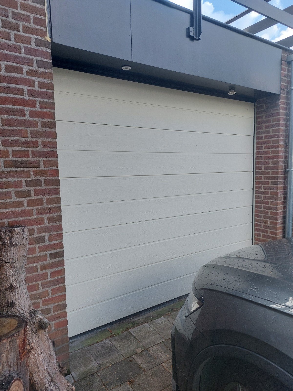 Garagedeur met elektrische opener, Ophalen, Gebruikt, Garagedeur, Metaal
