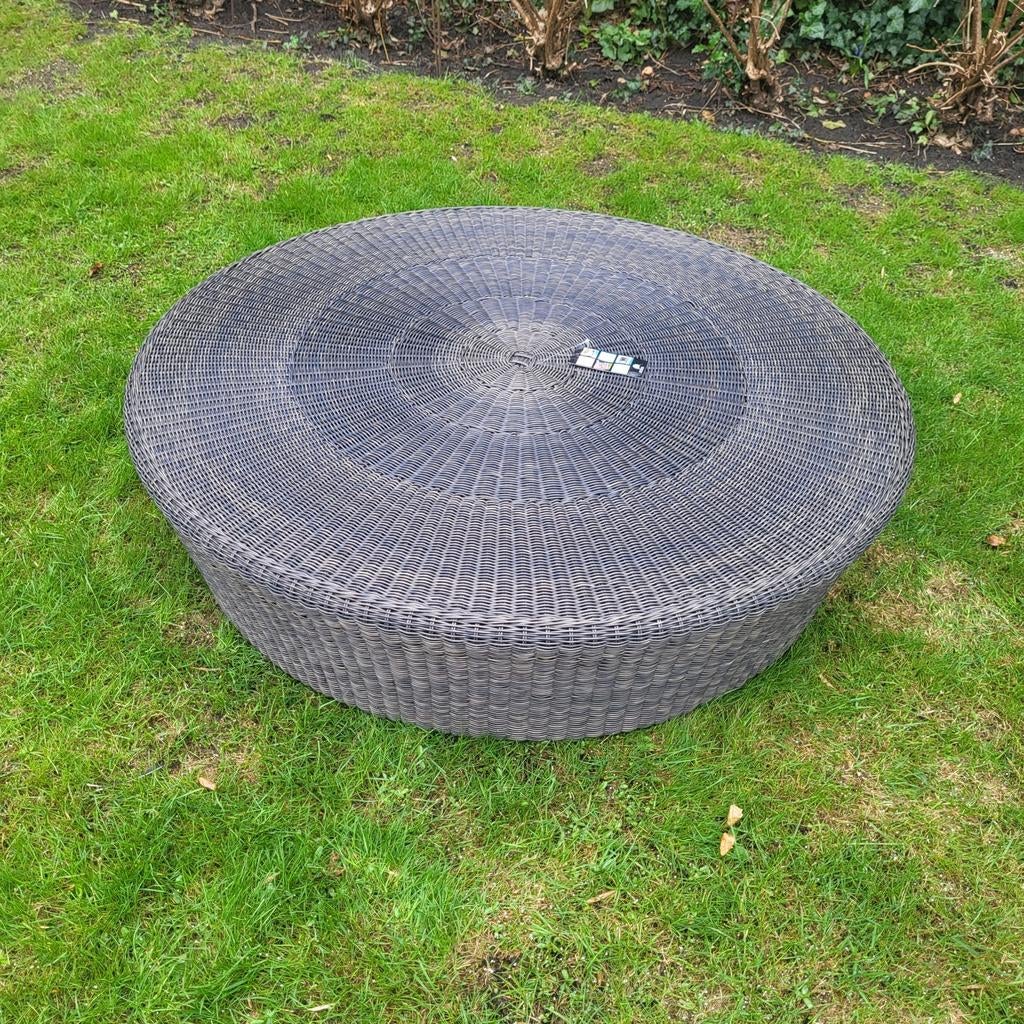 Nieuwe Borek loungetafel 129x22 cm, Ophalen of Verzenden, Nieuw, Rond, Wicker