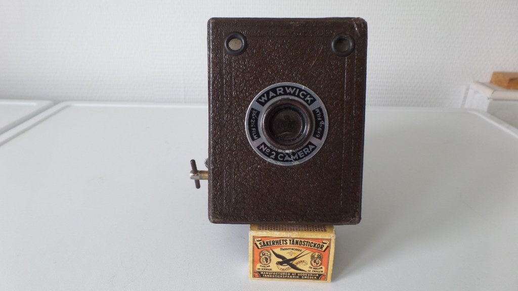Box camera, WARWICK No. 2, 1930, vintage-(#8993), Ophalen of Verzenden, Voor 1940, Fototoestel