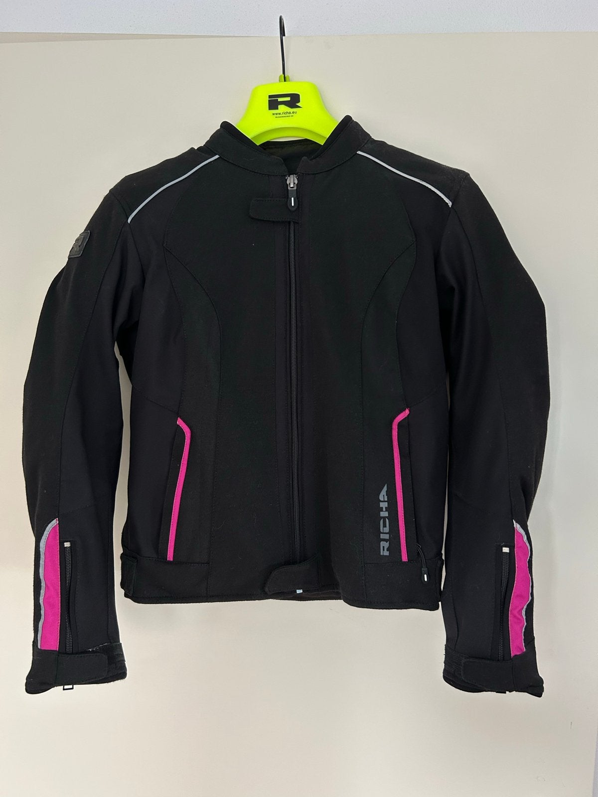 Richa dames motorjas - Zwart/Roze, Ophalen of Verzenden, Tweedehands, Dames, Jas | textiel