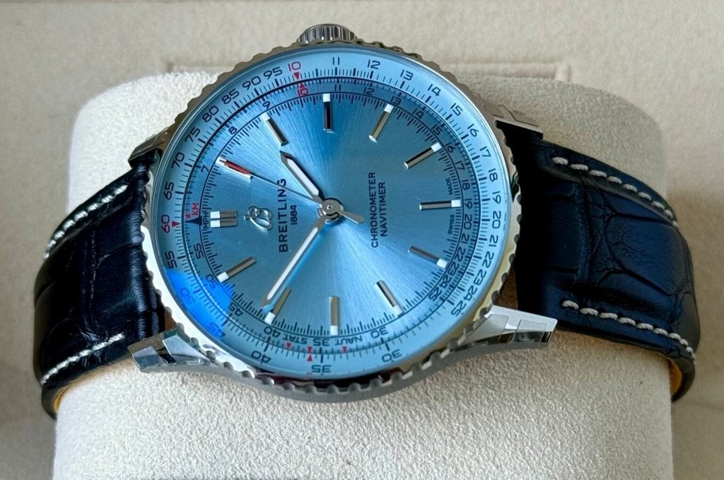 Breitling Navitimer Automatic 41, Ophalen, Zo goed als nieuw, Zilver, Zilver
