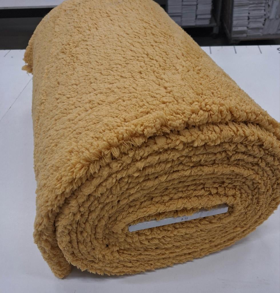 Sherpa fleece, 120 cm of meer, Geel, Ophalen of Verzenden, Polyester