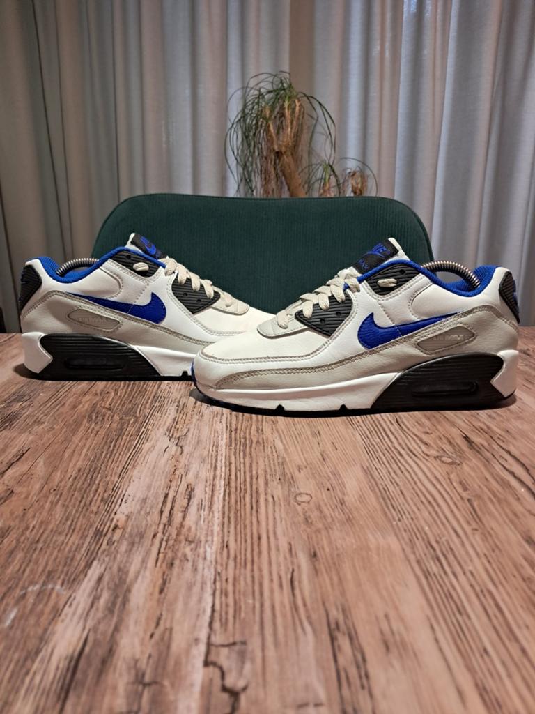 Nike Air Max 90 Leather 'Racer Blue' Size 38,5, Wit, Nike, Ophalen of Verzenden, Sneakers of Gympen