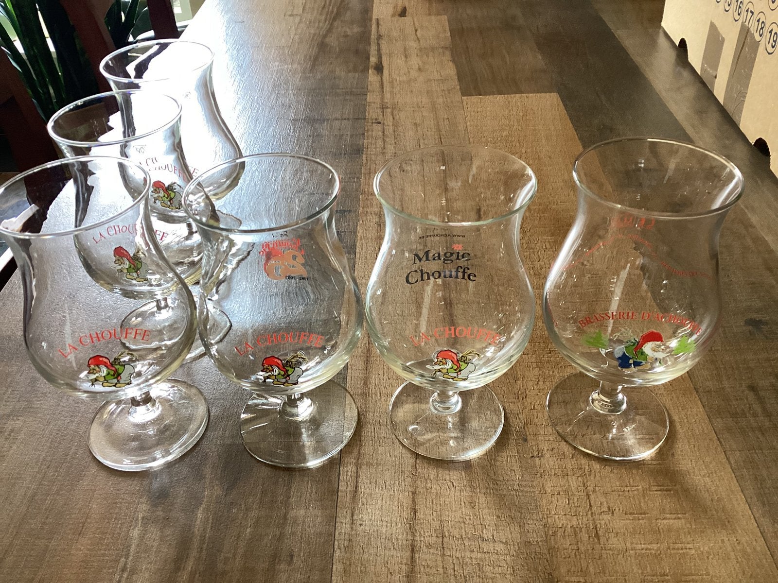 Diversen Bierglazen la chouffe,Kwaremont,trappisten enz., Verzamelen, Biermerken, Verzenden, Zo goed als nieuw, Glas of Glazen