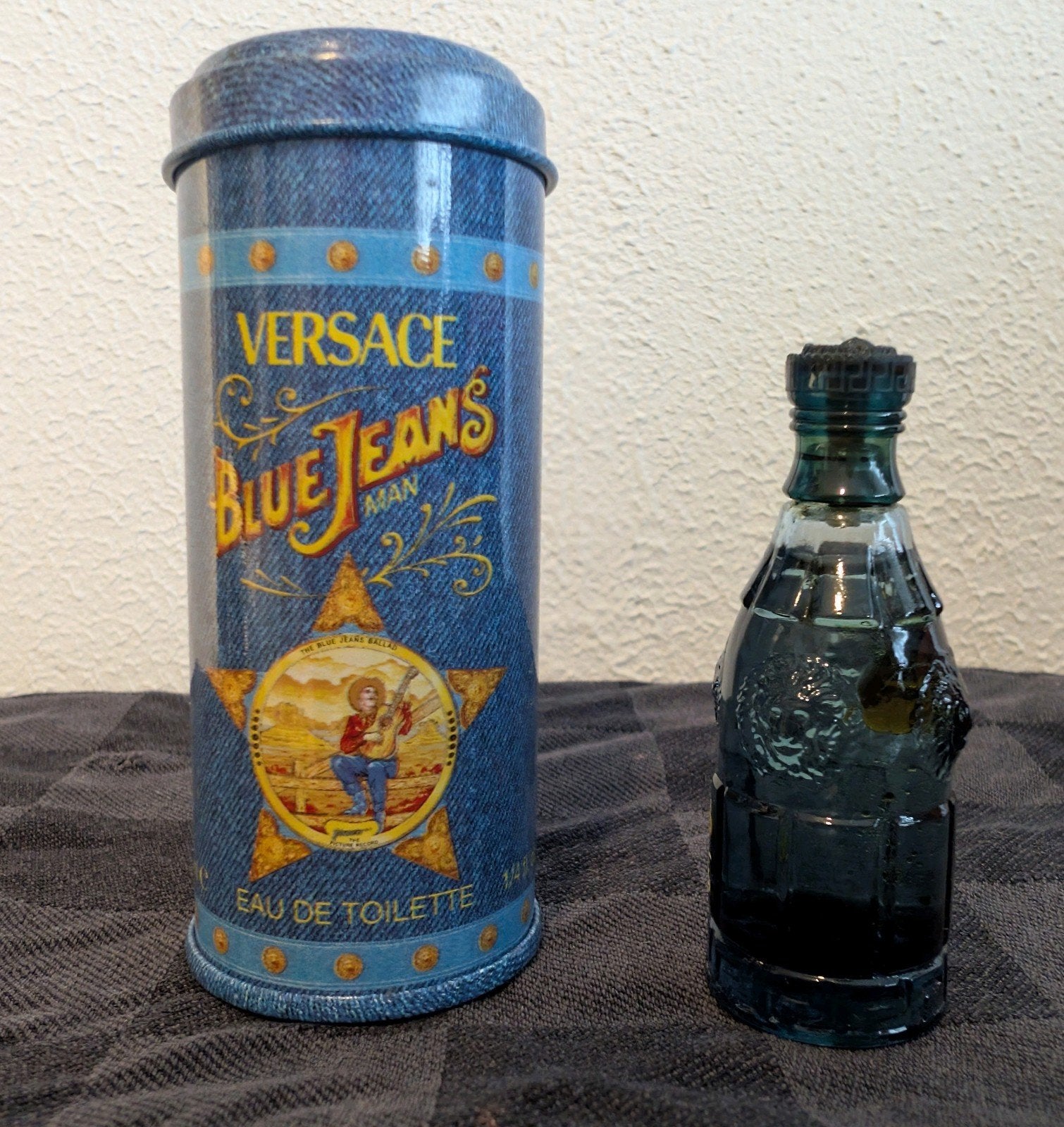 Versace Blue Jeans Man (7,5 ml EDT) – Compleet in blik!, Verzenden, Miniatuur