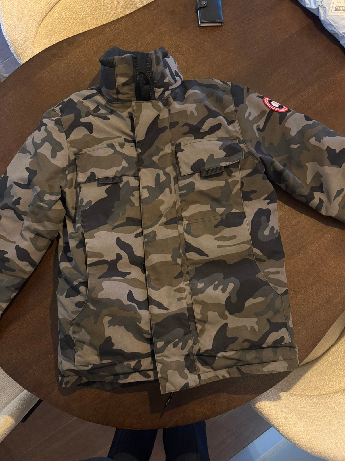 Canada goose winterjas heren camouflage maat S, Ophalen of Verzenden, Zo goed als nieuw, Grijs