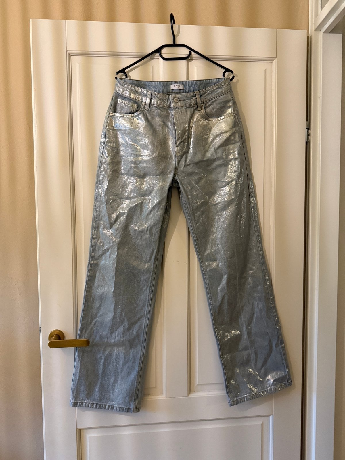 Loavies zilveren jeans maat 40, Ophalen of Verzenden, Zo goed als nieuw, Overige kleuren, W30 - W32 (confectie 38/40)