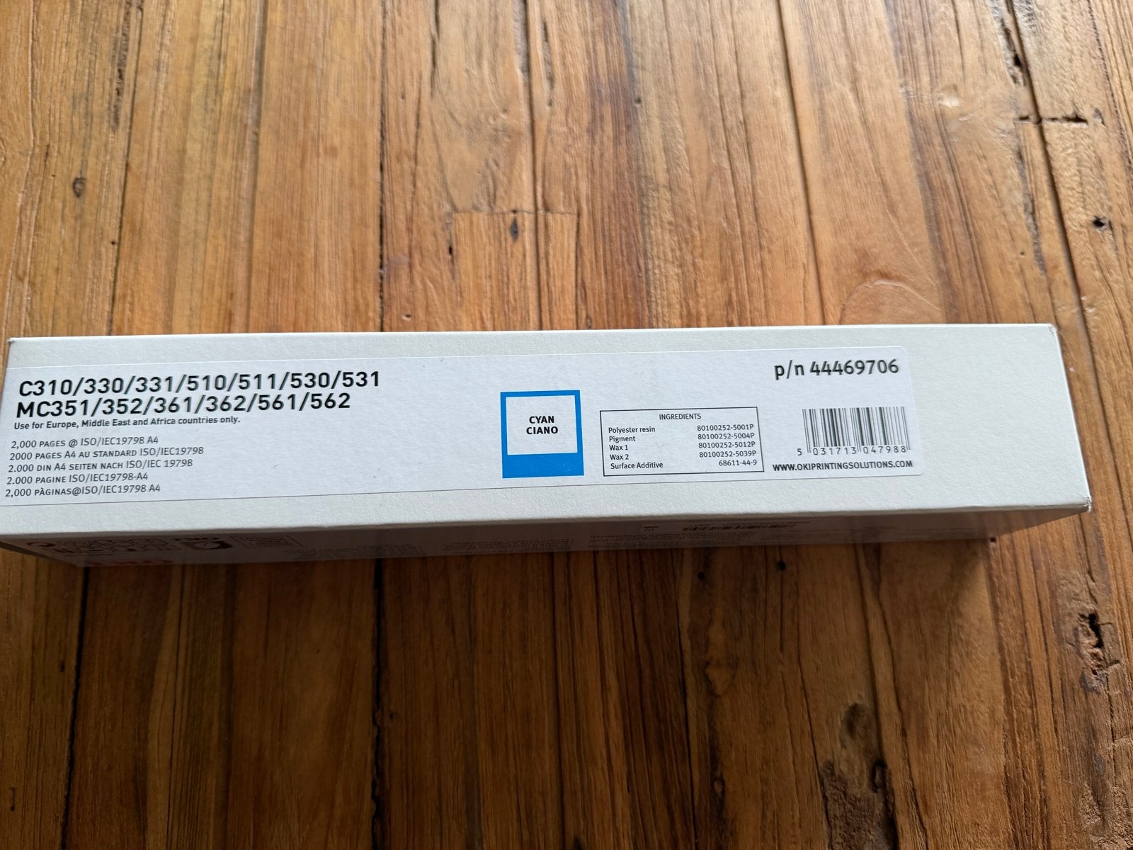 Cyan Toner C310/330/331/510/511/530/531 MC351/352/361/362/56, Ophalen of Verzenden, Nieuw, Toner