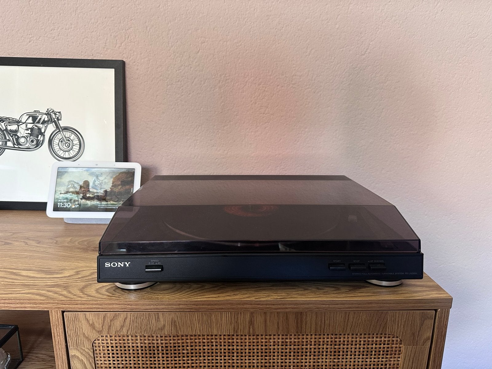 Sony automatische Platenspeler, Denon versterker + speakers, Gebruikt, Automatisch, Ophalen of Verzenden, Platenspeler