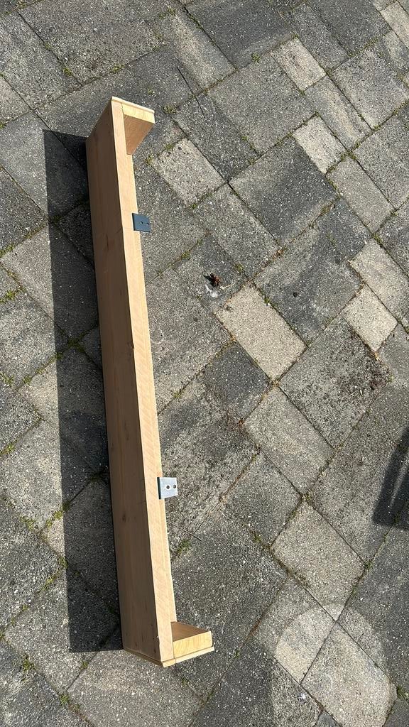 Gordijn bak met rails voor aan een voordeur bv, Ophalen, Zo goed als nieuw