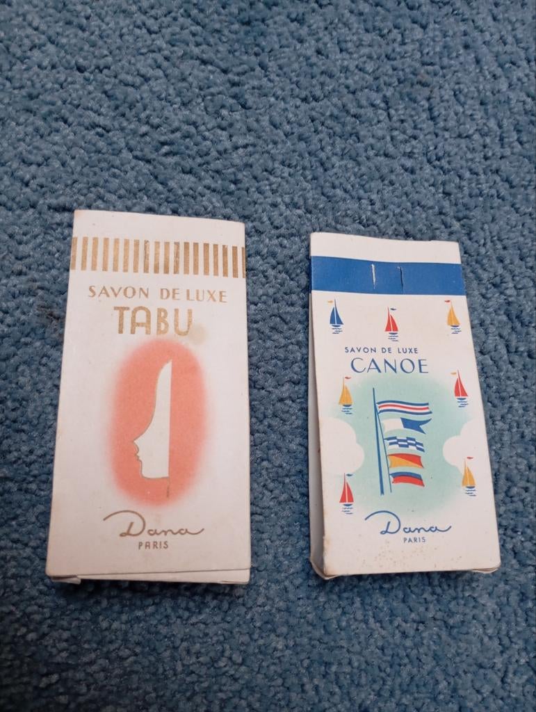 Vintage Dana Parijs Tabu &  Canoe savon de luxe, Ophalen of Verzenden, Zo goed als nieuw, Gebruiksvoorwerp