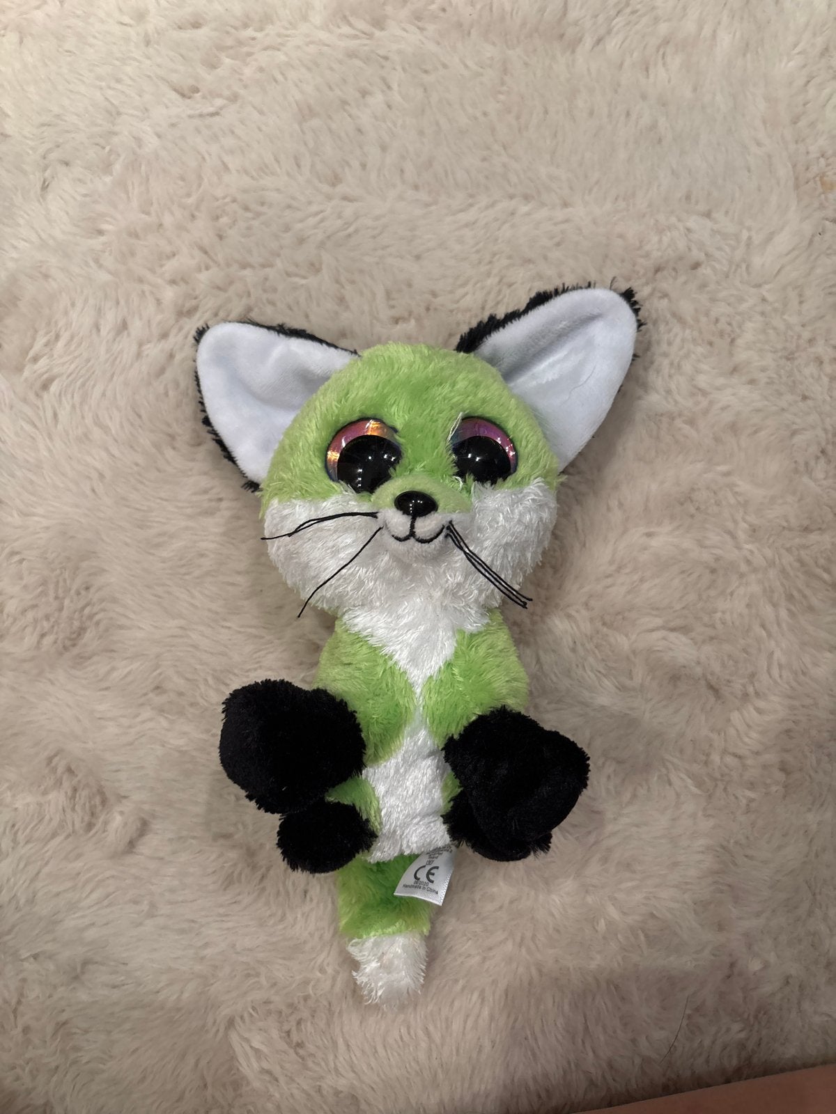 Schattige groene vos knuffel met grote ogen, Kinderen en Baby's, Speelgoed | Knuffels en Pluche, Groen, Overige merken, Overige karakters