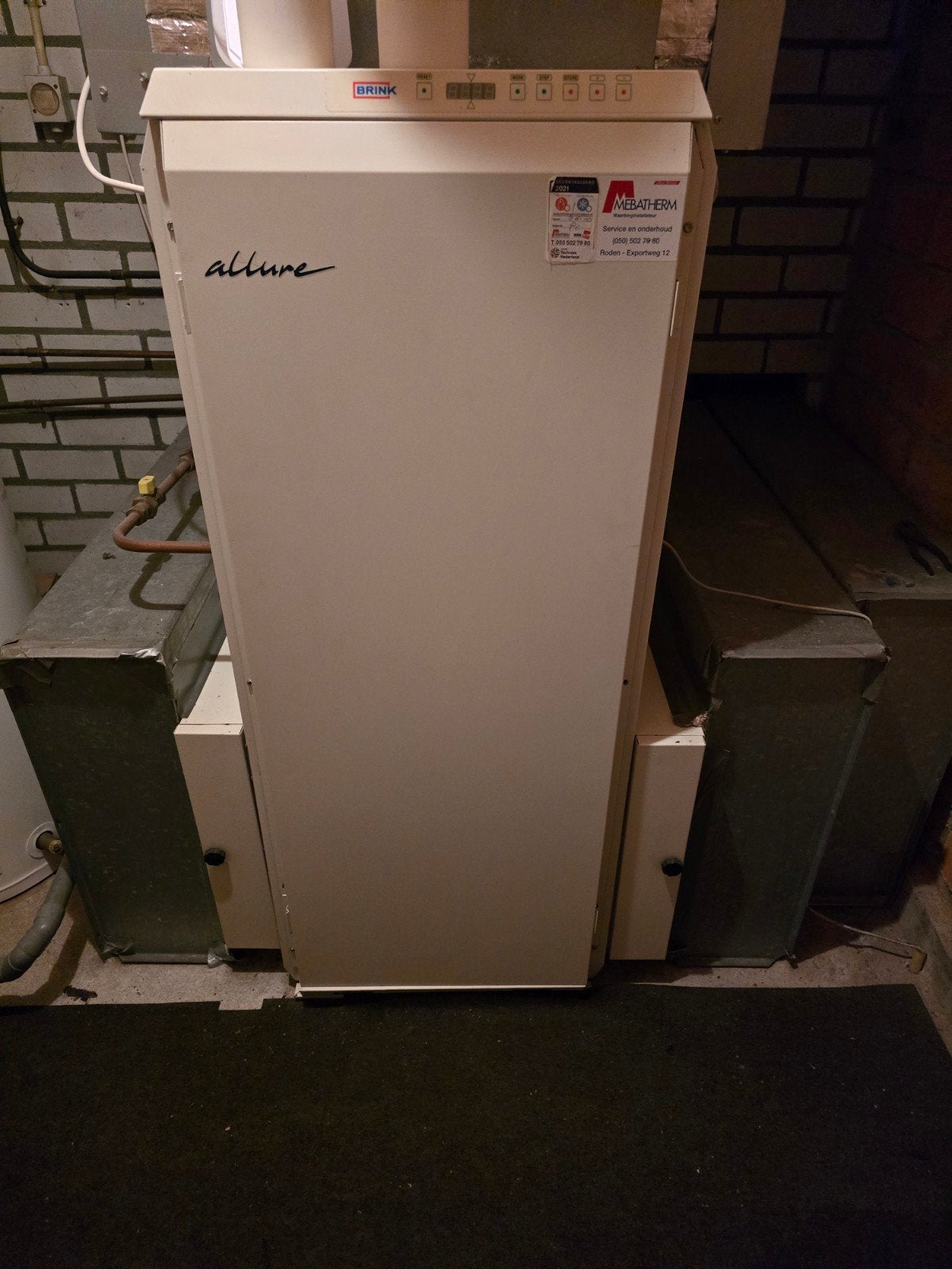 Brink Allure CV-ketel heteluchtverwarming- Gebruikt, Goede S, Ophalen, Gebruikt, Cv-ketel of Combi-ketel, 60 tot 150 cm