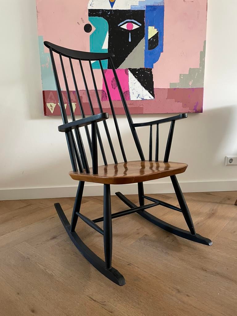SCHOMMELSTOEL SCANDINAVISCH DESIGN TAPIOVAARA, Ophalen, Gebruikt, Zwart, Eén